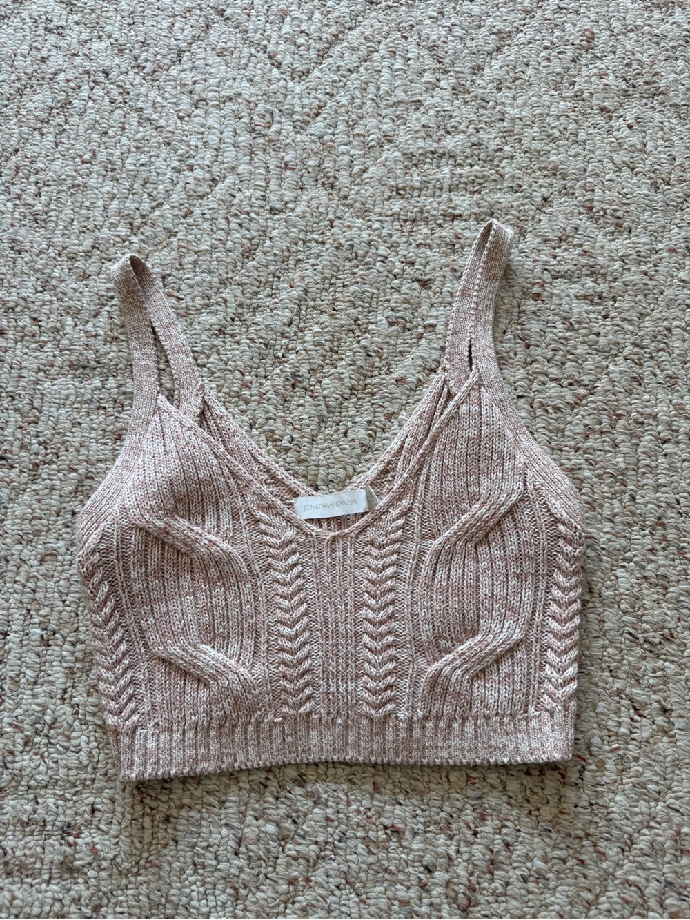 Jonathan Simkhai Rose Knit Crop Camisole